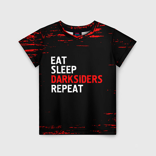 Детская футболка Eat Sleep Darksiders Repeat Краска / 3D-принт – фото 1