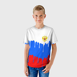 Футболка детская Флаг герб russia, цвет: 3D-принт — фото 2
