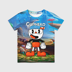 Футболка детская Cuphead Красная чашечка, цвет: 3D-принт