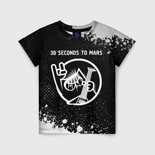 Детская футболка 30 Seconds to Mars КОТ Краска / 3D-принт – фото 1