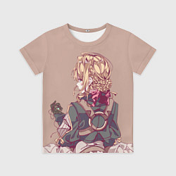 Футболка детская Вайолет Эвергарден спиной, цвет: 3D-принт