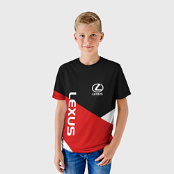 Футболка детская LEXUS ЛЕКСУС ТРИ ЦВЕТА, цвет: 3D-принт — фото 2