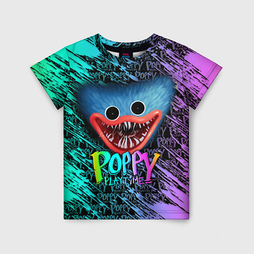 Детская футболка POPPY PLAYTIME HAGGY WAGGY - ПОППИ ПЛЕЙТАЙМ ХАГГИ / 3D-принт – фото 1