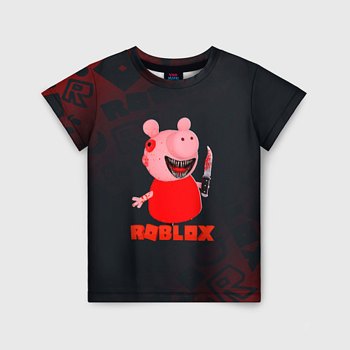 Детская футболка ROBLOX - СВИНКА ПИГГИ / 3D-принт – фото 1