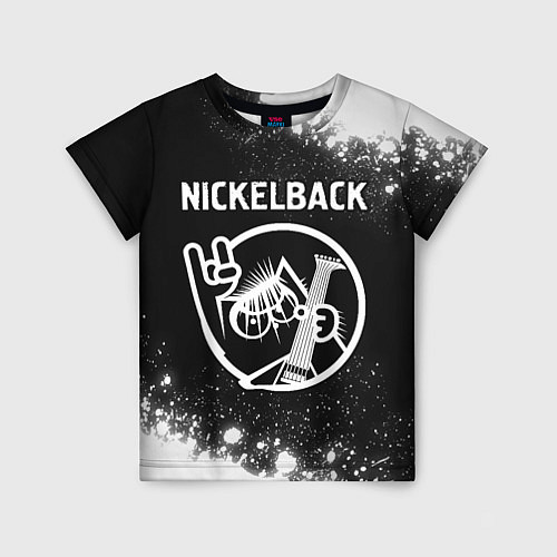Детская футболка Nickelback КОТ Брызги / 3D-принт – фото 1
