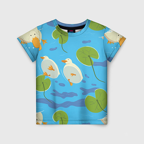 Детская футболка Утки под водой / 3D-принт – фото 1