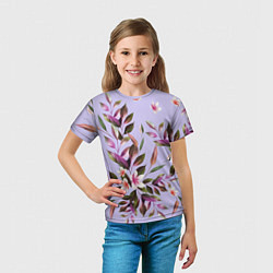 Футболка детская Цветы Вересковый Сад, цвет: 3D-принт — фото 2