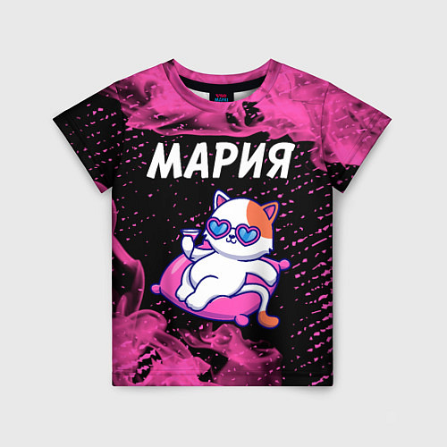 Детская футболка Мария - КОШЕЧКА - Огонь / 3D-принт – фото 1