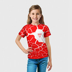 Футболка детская CHICAGO BULLS ЧИКАГО БУЛЛС ТРЕЩИНЫ, цвет: 3D-принт — фото 2
