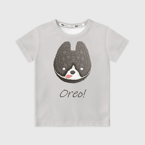 Детская футболка Oreo! Пёсик из офиса разработчиков Sky / 3D-принт – фото 1