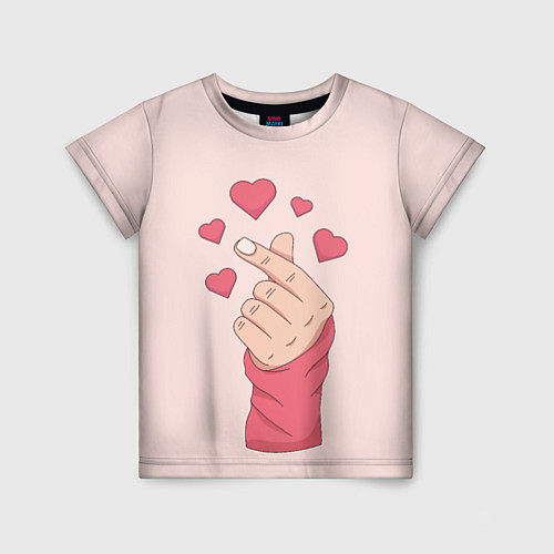 Детская футболка Жест Хани сердце из EXID / 3D-принт – фото 1