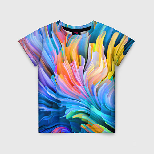 Детская футболка Красочный абстрактный паттерн Лето Colorful Abstra / 3D-принт – фото 1