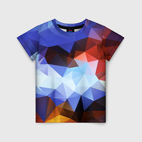 Детская футболка Абстрактный цветной узор из треугольников Abstract / 3D-принт – фото 1