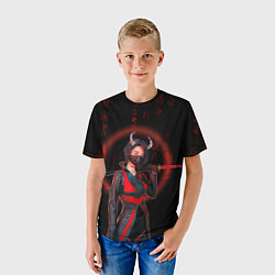 Футболка детская Neon oni кунаичи, цвет: 3D-принт — фото 2