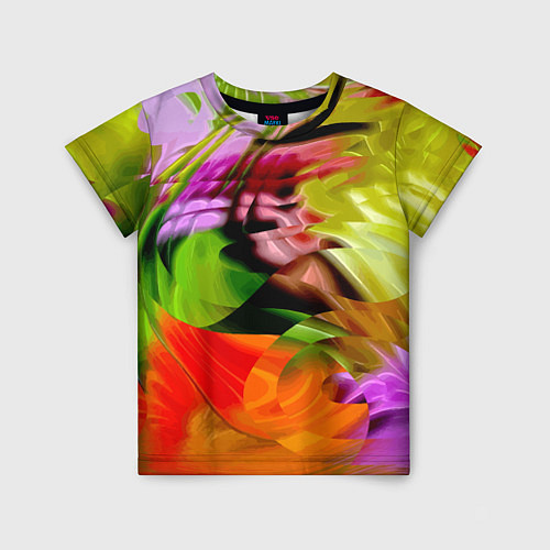Детская футболка Разноцветная абстрактная композиция Лето Multi-col / 3D-принт – фото 1