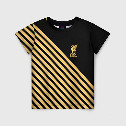Детская футболка Liverpool ливерпуль полосы / 3D-принт – фото 1