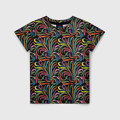 Детская футболка Разноцветные яркие узоры / 3D-принт – фото 1