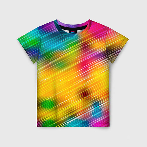Детская футболка RAINBOW POLYCHROME / 3D-принт – фото 1