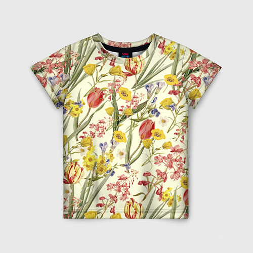 Детская футболка Цветы Весенние Тюльпаны / 3D-принт – фото 1
