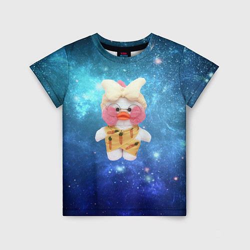 Детская футболка Lalafanfan Duck в космосе / 3D-принт – фото 1