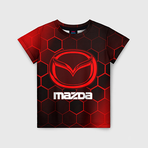 Детская футболка MAZDA Соты / 3D-принт – фото 1