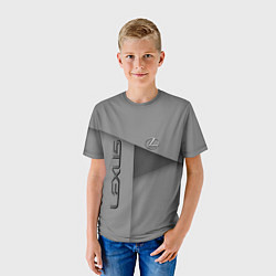 Футболка детская Lexus - серая абстракция, цвет: 3D-принт — фото 2