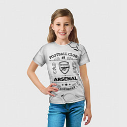 Футболка детская Arsenal Football Club Number 1 Legendary, цвет: 3D-принт — фото 2