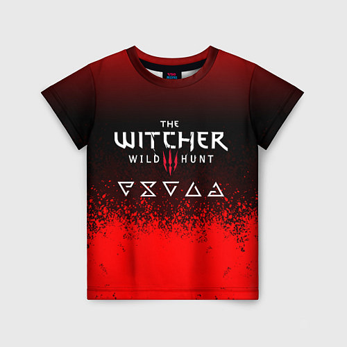 Детская футболка Witcher blood / 3D-принт – фото 1