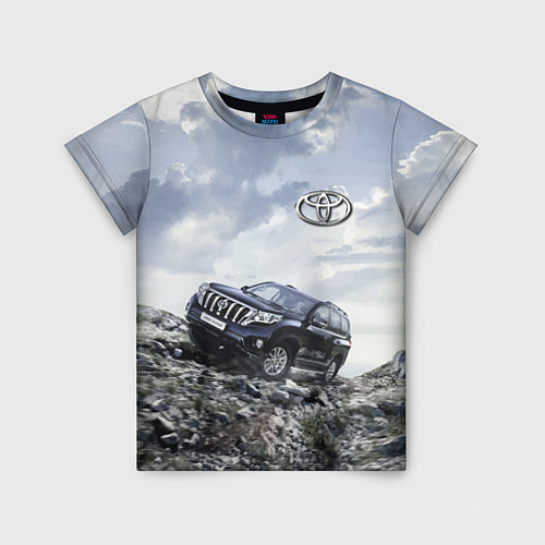 Детская футболка Toyota Land Cruiser Prado на скальных камнях Mount / 3D-принт – фото 1