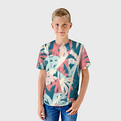 Футболка детская Пальмы Паттерн, цвет: 3D-принт — фото 2