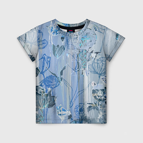 Детская футболка Floral collage Растительный коллаж / 3D-принт – фото 1