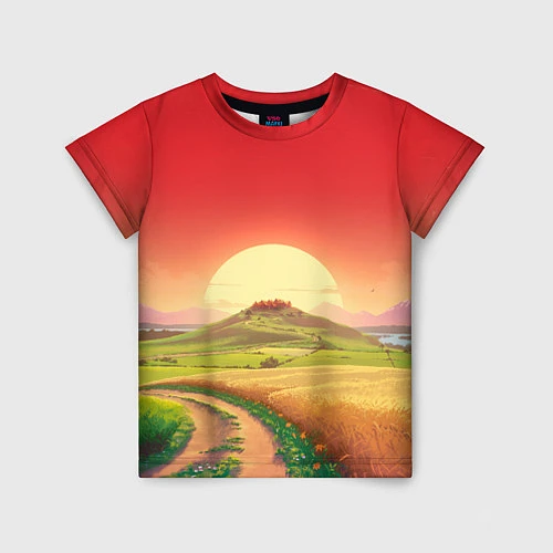 Детская футболка Дорога к солнцу / 3D-принт – фото 1