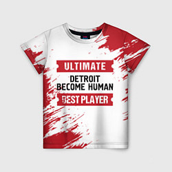 Футболка детская Detroit Become Human: красные таблички Best Player, цвет: 3D-принт