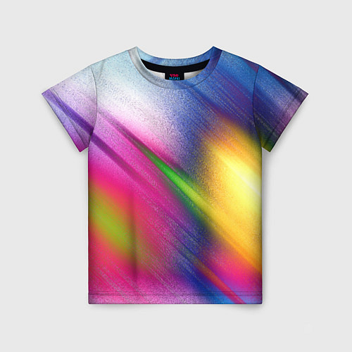 Детская футболка Абстрактный разноцветный текстурированный фон / 3D-принт – фото 1