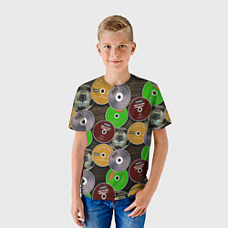 Футболка детская Диски группы OASIS, цвет: 3D-принт — фото 2