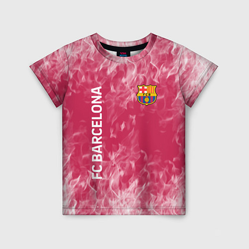 Детская футболка Barcelona Пламя / 3D-принт – фото 1