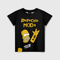 Детская футболка Depeche Mode Гомер Симпсон рокер