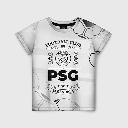 Детская футболка PSG Football Club Number 1 Legendary / 3D-принт – фото 1