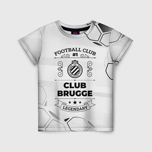 Детская футболка Club Brugge Football Club Number 1 Legendary / 3D-принт – фото 1