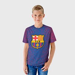 Футболка детская Barcelona брызги красок, цвет: 3D-принт — фото 2