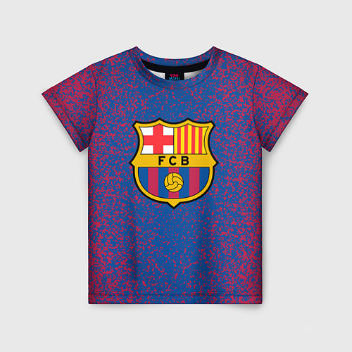 Детская футболка Barcelona брызги красок / 3D-принт – фото 1