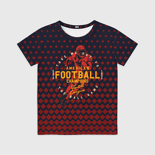 Детская футболка Американский футбол футболист / 3D-принт – фото 1