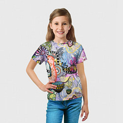 Футболка детская Подводный цветочно коралловый мир, цвет: 3D-принт — фото 2