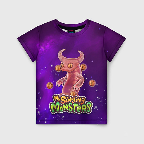 Детская футболка My singing monsters ЭПИЧЕСКИЙ ВУЖАС / 3D-принт – фото 1