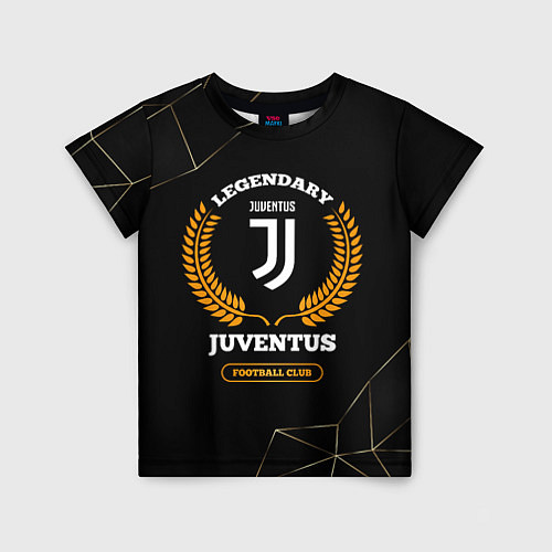 Детская футболка Лого Juventus и надпись Legendary Football Club на / 3D-принт – фото 1