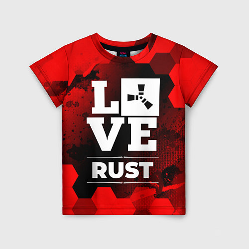 Детская футболка Rust Love Классика / 3D-принт – фото 1
