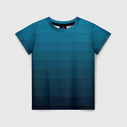 Футболка детская Blue stripes gradient, цвет: 3D-принт