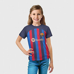 Футболка детская Барселона 22-23, цвет: 3D-принт — фото 2