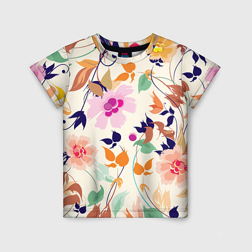 Детская футболка Summer floral pattern / 3D-принт – фото 1
