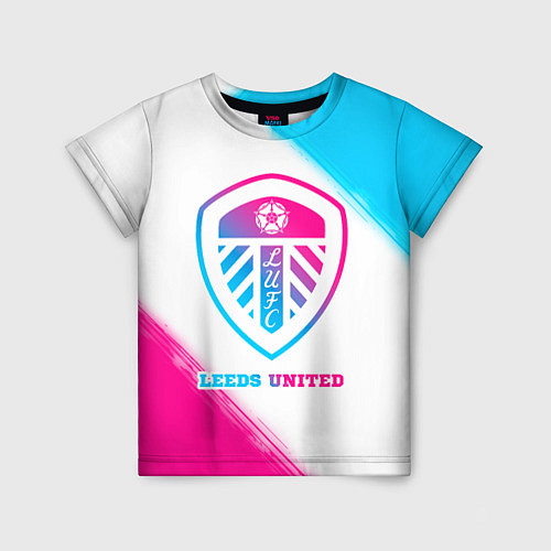 Детская футболка Leeds United Neon Gradient / 3D-принт – фото 1